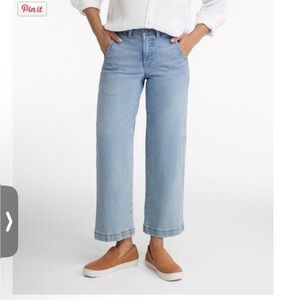 LLBEAN sz 8P wide leg crop jeans
